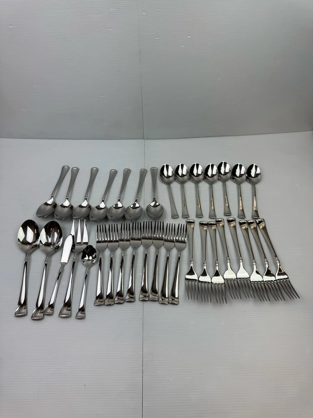 Swilling J.A. Henckels 18/10 Stainless Steel Flatware Set Of 35 Pcs Forks Spoons